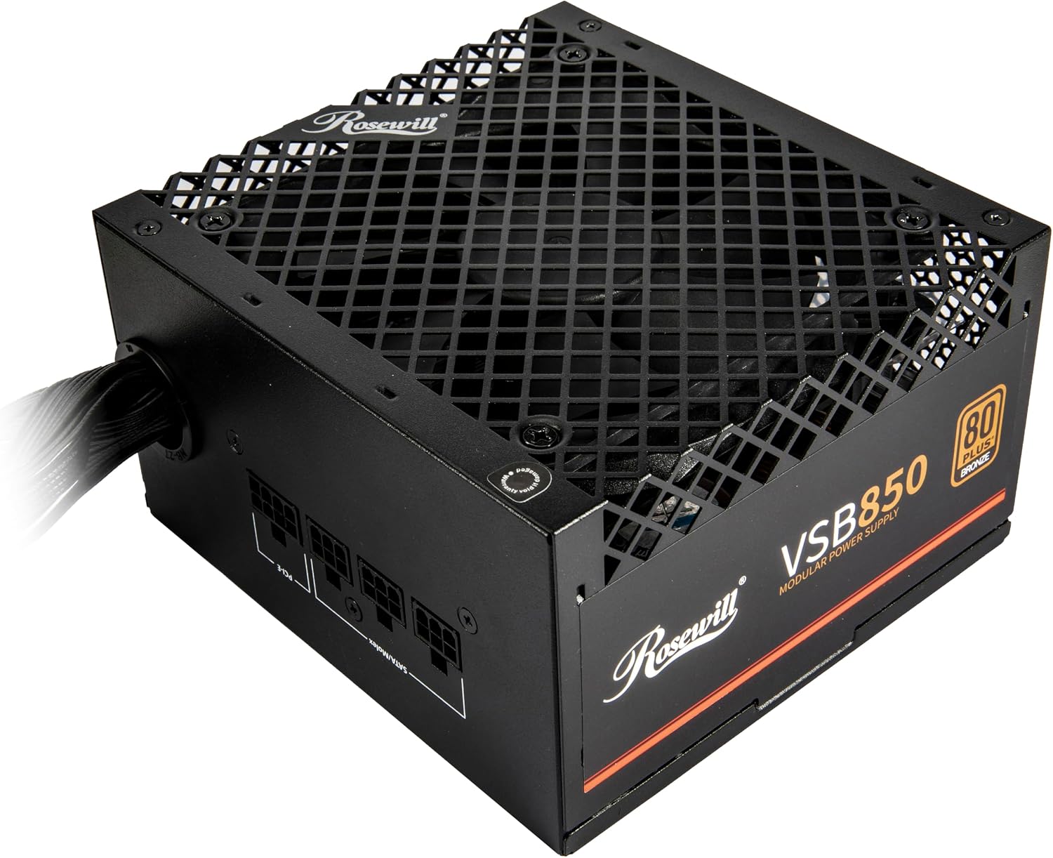 VSB 850W 80+ Bronze, ATX 3.0 & 3.1 Compatible, Semi-Modular Power Supply, PCIe 5.1 12V-2x6 Connector, 105°C/221°F Japanese Capacitor, 120mm ICB Silent Fan - 5 Year Warranty