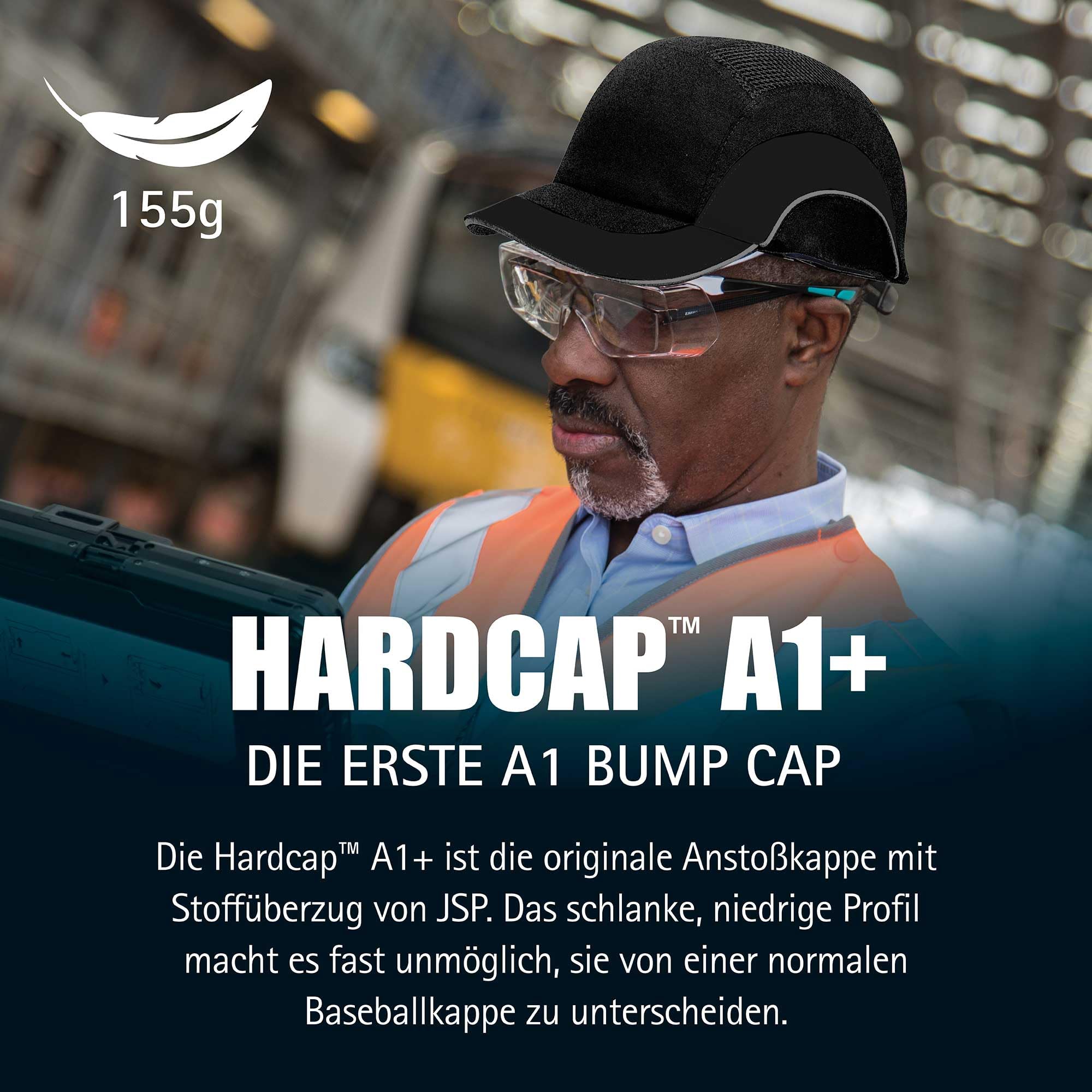 JSP Harte Kappe A1+ 7 cm langem Schirm (ABR000-005-000)