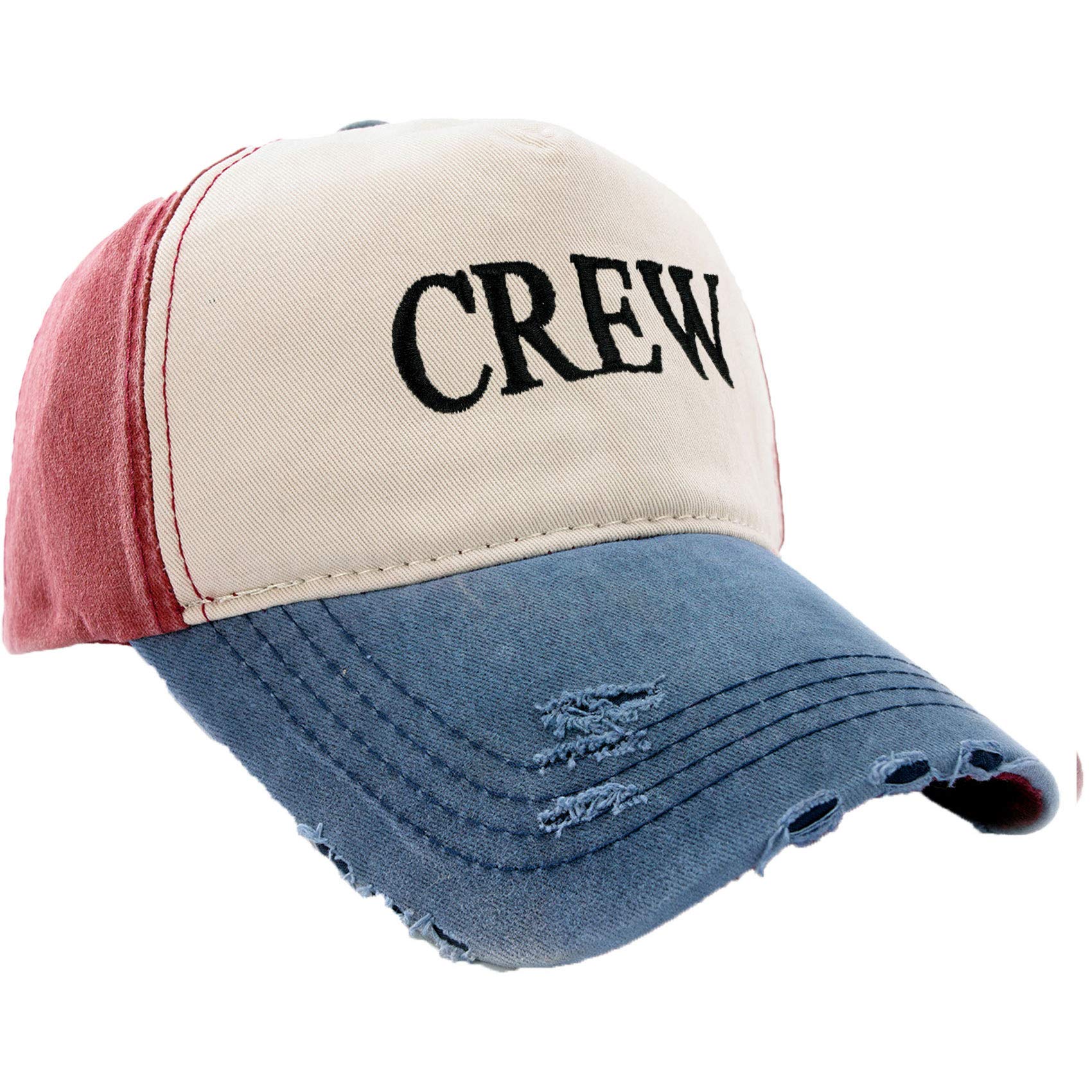 Mfaz Morefaz Ltd Unisex Crew Boating Hat Baseball Cap Captain Army Military Drunk Sailor,Mariner,Galley Slave,Old See Dog (Crew)
