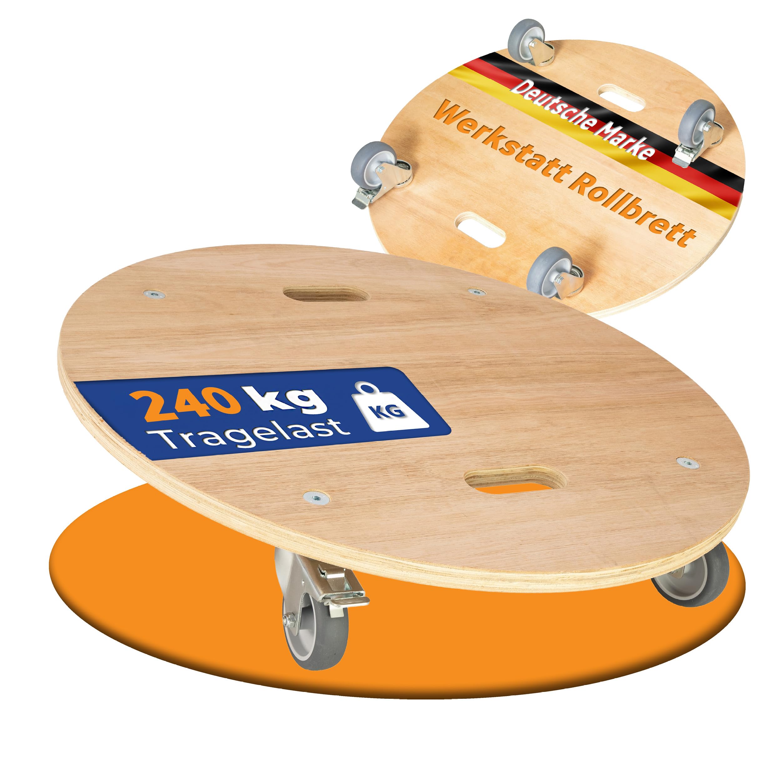 Rollbrett24 Transportroller Pflanzenrollbrett, Werkstattrollbrett bis 19 Zoll, 240 kg Tragkraft