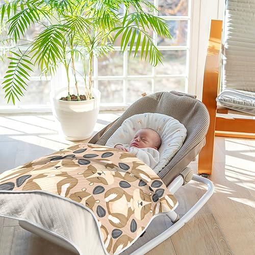 Miniatura 7 de Ollabaky Manta de bebé de hámster para niños y niñas, manta de algodón para envolver para cuna, cochecito de bebé, manta de recepción unisex de 30 x