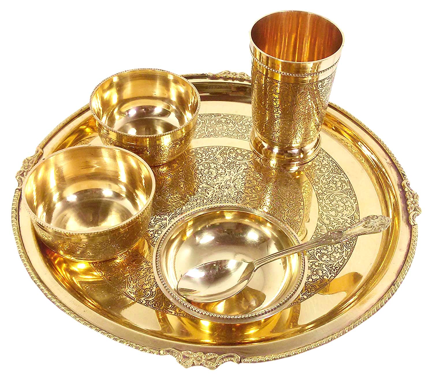 Brass Luxury Dinner Set, Set of 6 Pieces, Best for Your Home and Gift Purpose.