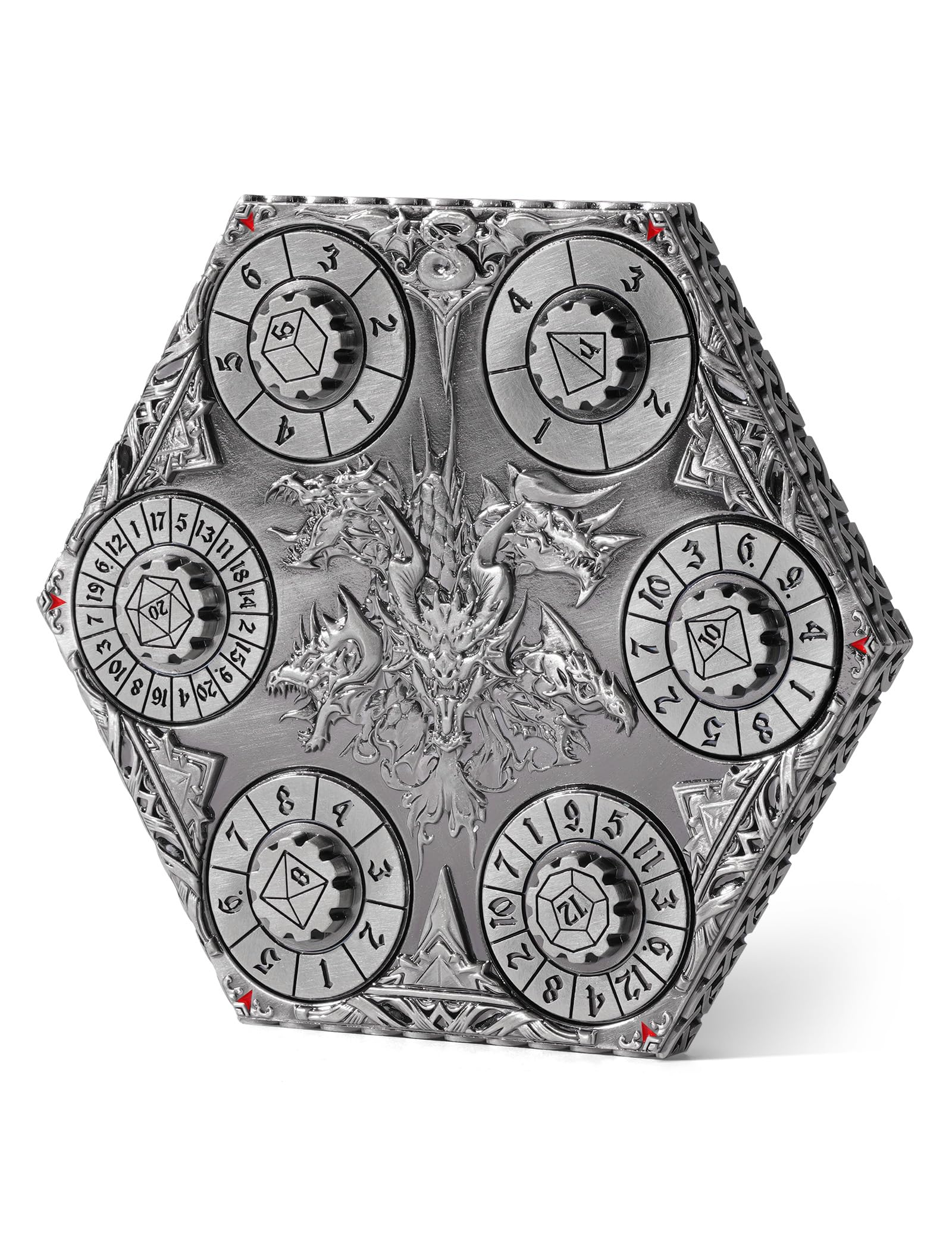 SD004 Jeu de dés DND (argent ancien)