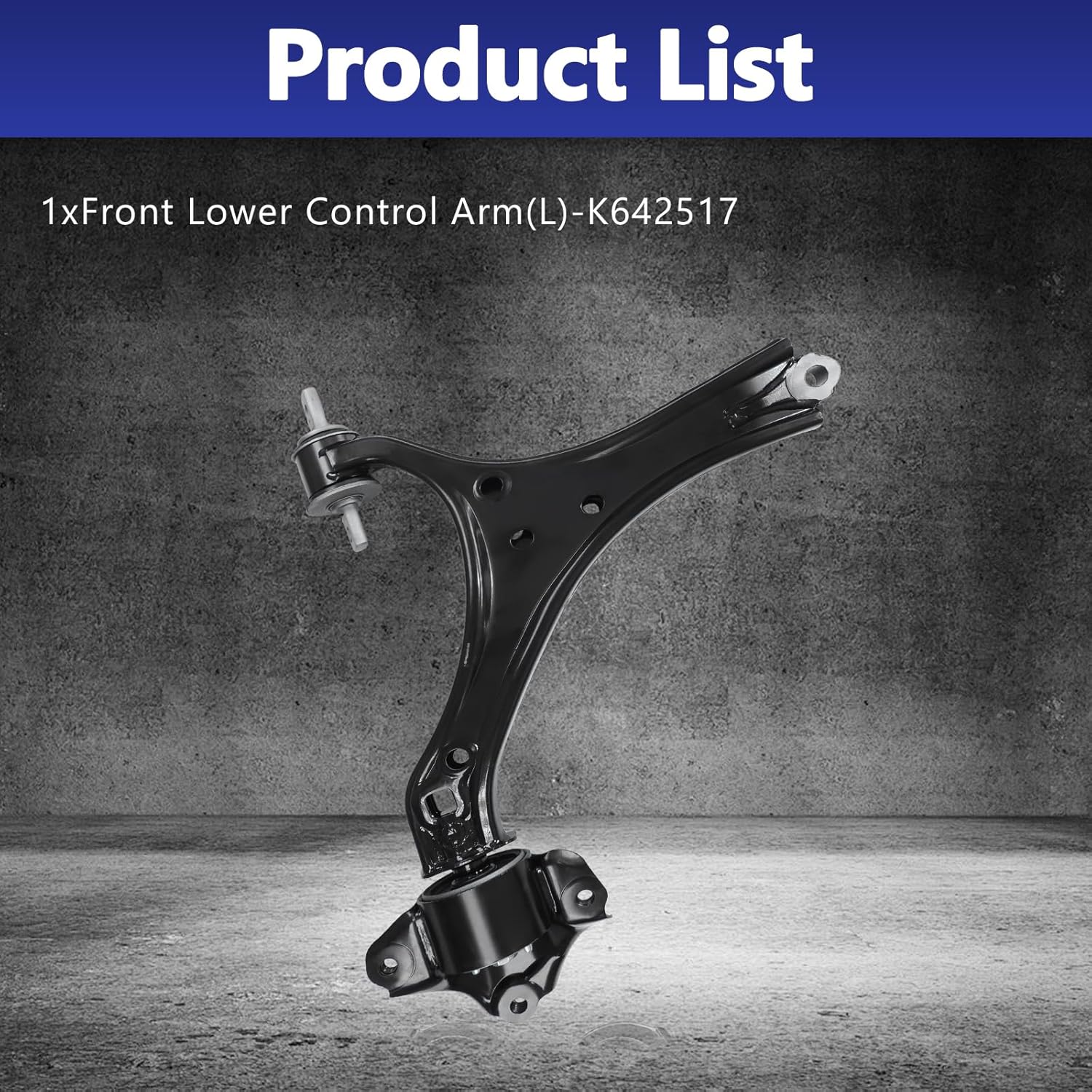 Control Arm, Replacement for Front Left Lower Control Arm Driver Side K642517 Compatible With 2013-2017 Honda Accord Automatic Transmission, 2015-2020 Acura TLX