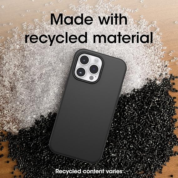 OtterBox iPhone 14 Pro Max Symmetry Series Case - BLACK , ultra-sleek, wireless charging compatible, raised edges protect camera & screen