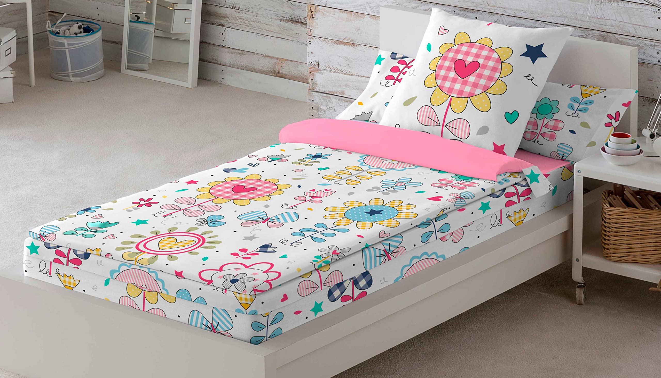 COOL KIDS Saco nórdico sin Relleno Vichy Spring Cama 90