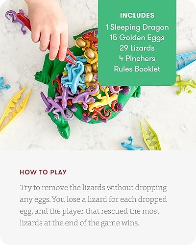 Miniatura 4 de SimplyFun Dreaming Dragon - Un juego para niños basado en manos firmes, concentración y un poco de suerte, de 2 a 4 jugadores, juego para niños a