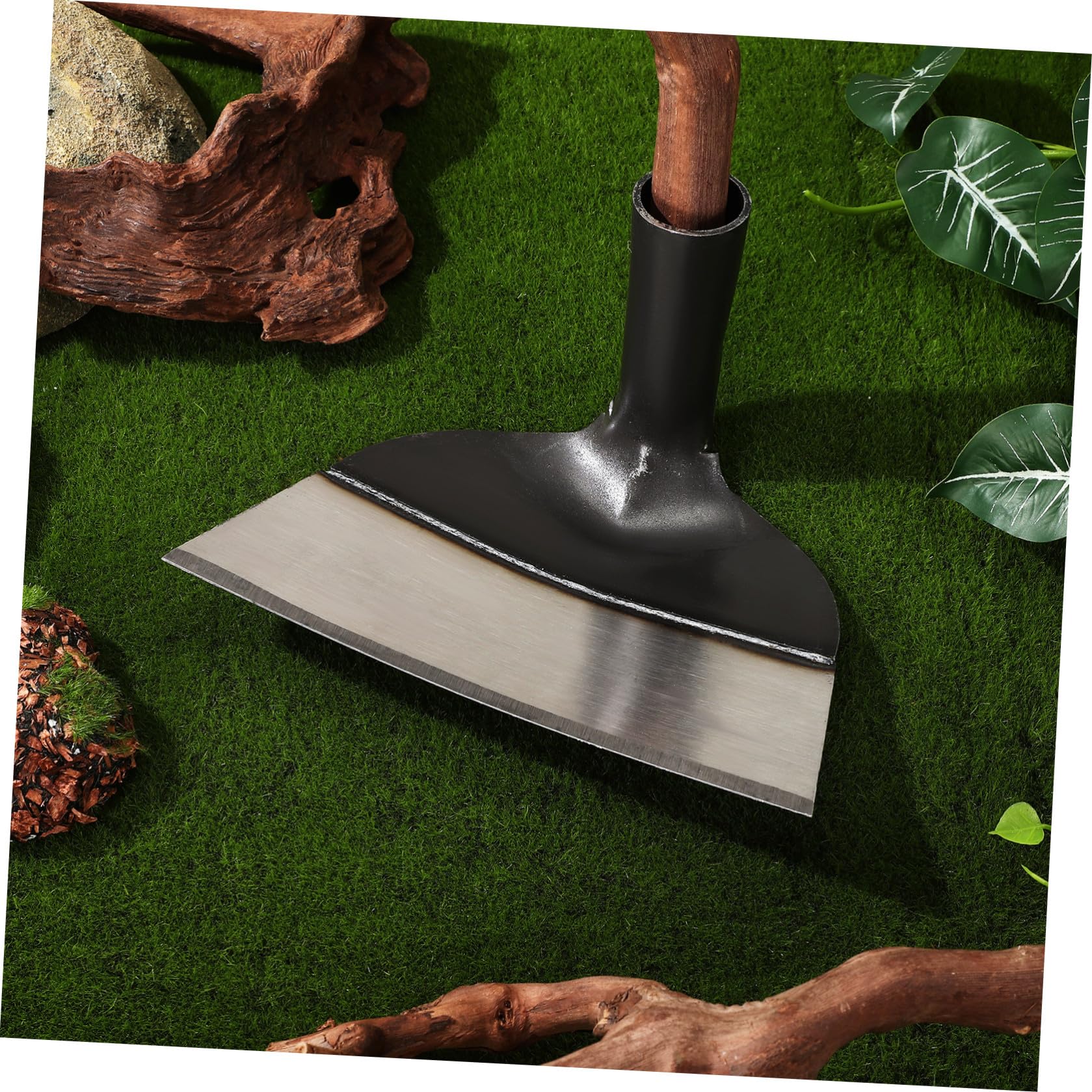 Attrezzo da Giardinaggio Manuale per Diserbo in Acciaio Resistente Impatto senza Manico, Strumento per Erbacce e Lavoro del Terreno per Agricoltori e Giardinieri