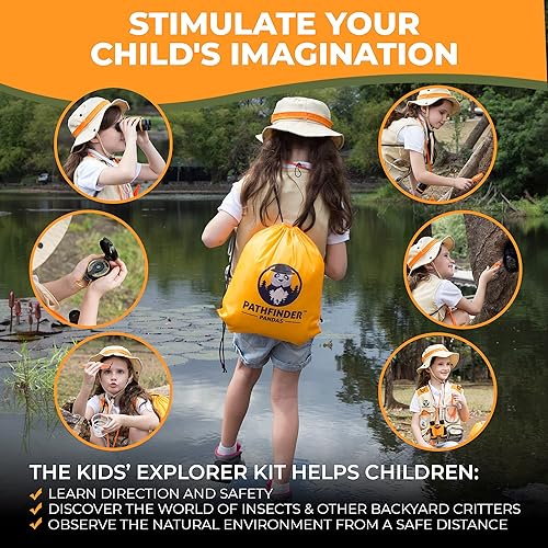 Miniatura 4 de Kit de explorador para niños con chaleco de safari y sombrero para niños y niñas de 7 a 12 años, disfraz de safari y disfrazarse como guardián del