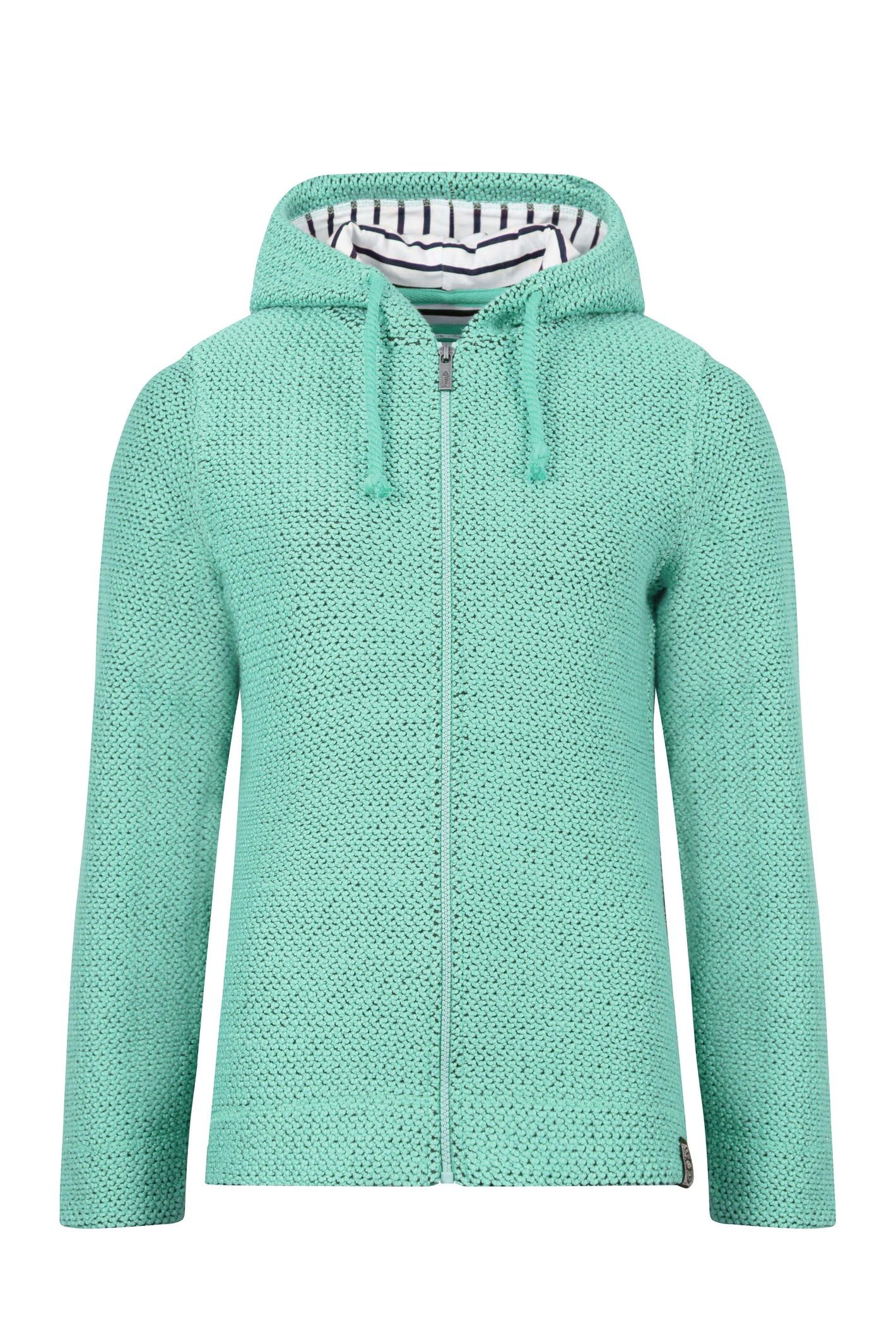 Weird Fish Women's Chicoa Full Zip Macaroni Hoodie in Light Green | Size: 22