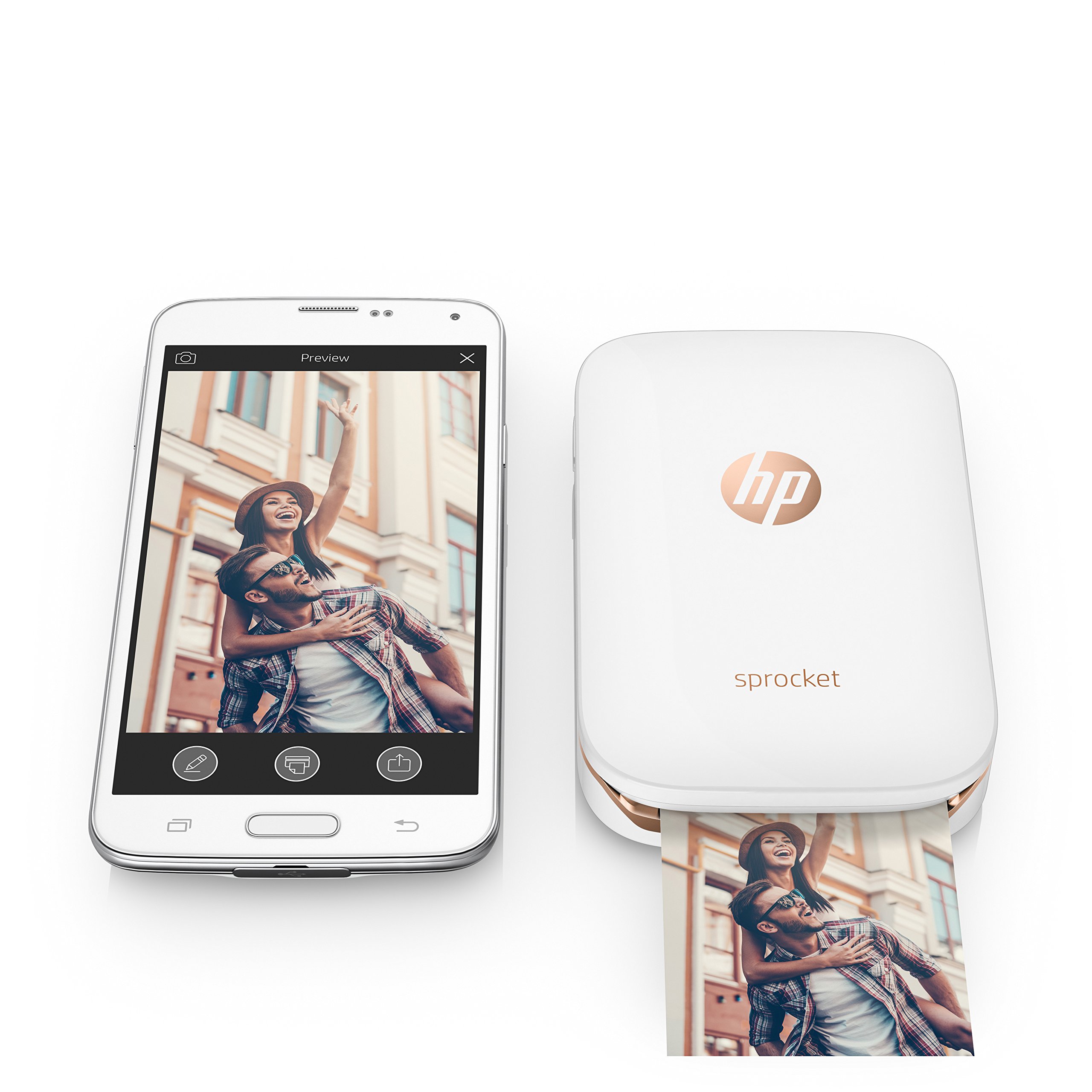 HP X7N07A Stampante Fotografica Portatile, Bianco
