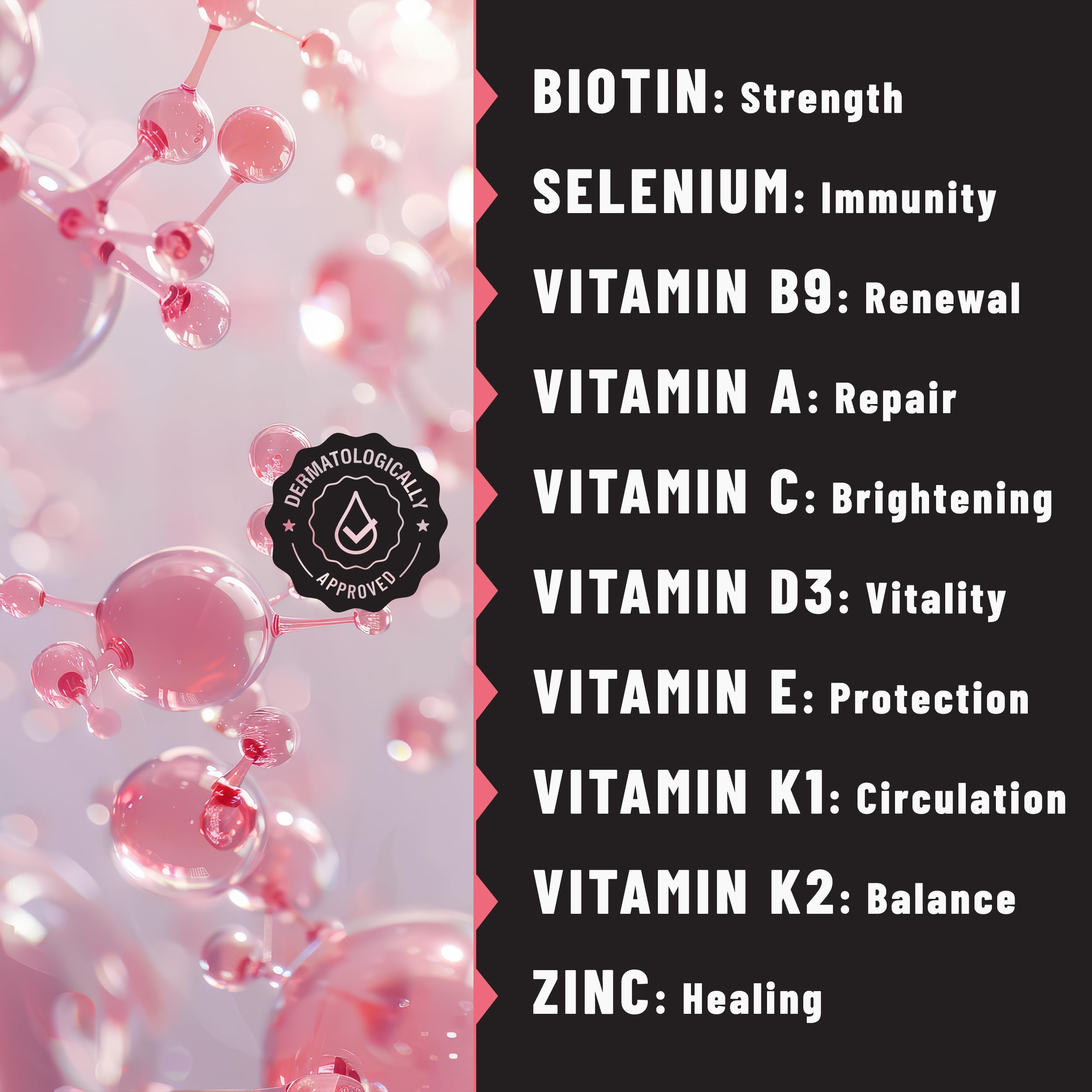 TOLEVITA Biotin Patches - 36 Pcs | 7.5 mg Biotin with Essential Vitamins & Minerals | Supports Healthy Hair, Strong Nails & Radiant Skin | Easy-to-Use for Beauty and Active Lifestyles — Amazon image 4