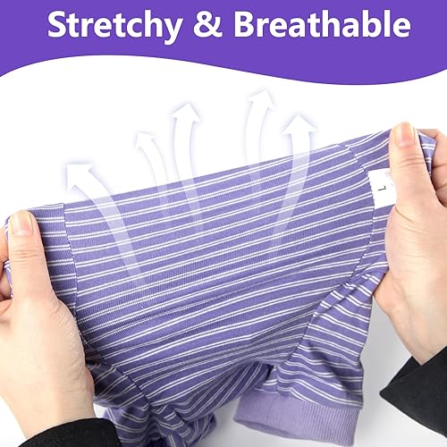 Miniatura 3 de LIANZIMAU Traje profesional de recuperación quirúrgica para gatos, para macho, hembra, perro, heridas abdominales, cono alternativo, collar