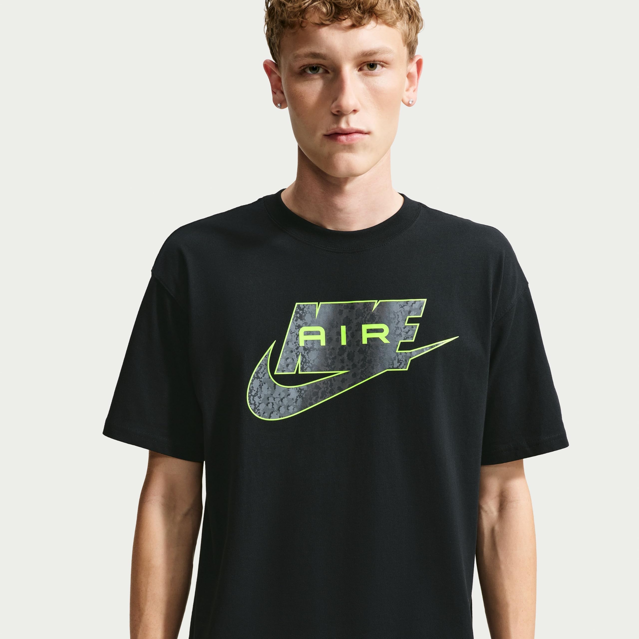 Nike Męska koszulka M NSW TEE LSE AIR AOP bawełna tkanina Black L