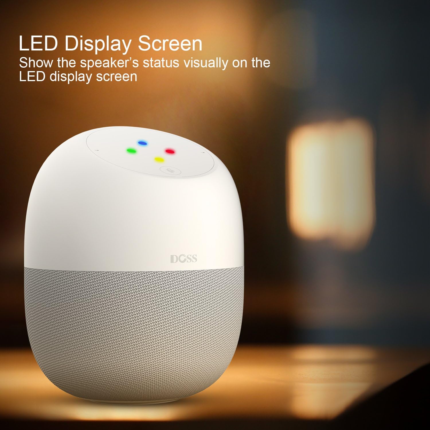 Wееklу Tор Sаlе DOSS Assistant 20W Smart Bluetooth Speaker with Amazon Alexa Voice Control, Touch Sensitive Panel, and Built-in Rechargeable Battery