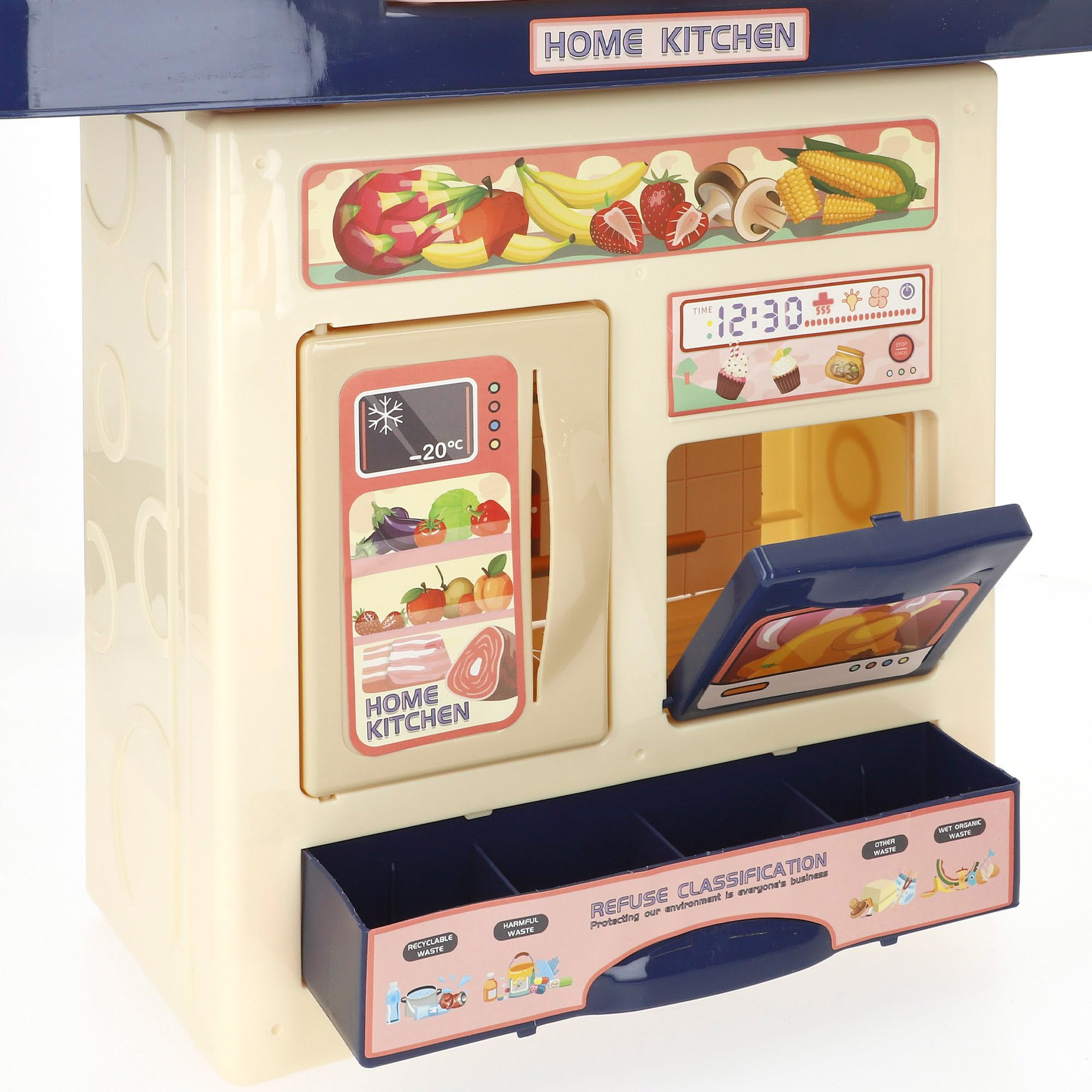 COLORBABY My Home Cocina de Juguete 46x19x64 cm, Luz, Sonido y Efectos, Incluye Accesorios, Juguetes simbólicos, Juego de cocinar, Juegos para niños y niñas, Regalos niños, A Partir 3 años (39570)