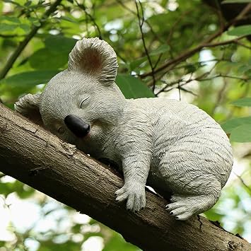 Climbing Squirrel Garden Statue, Outdoor Panda Tree Decorations, Resin Animal Sculpture, Garden Koala Sculpture Ornament, for Housewarming Lawn Yard Porch Decor Color E