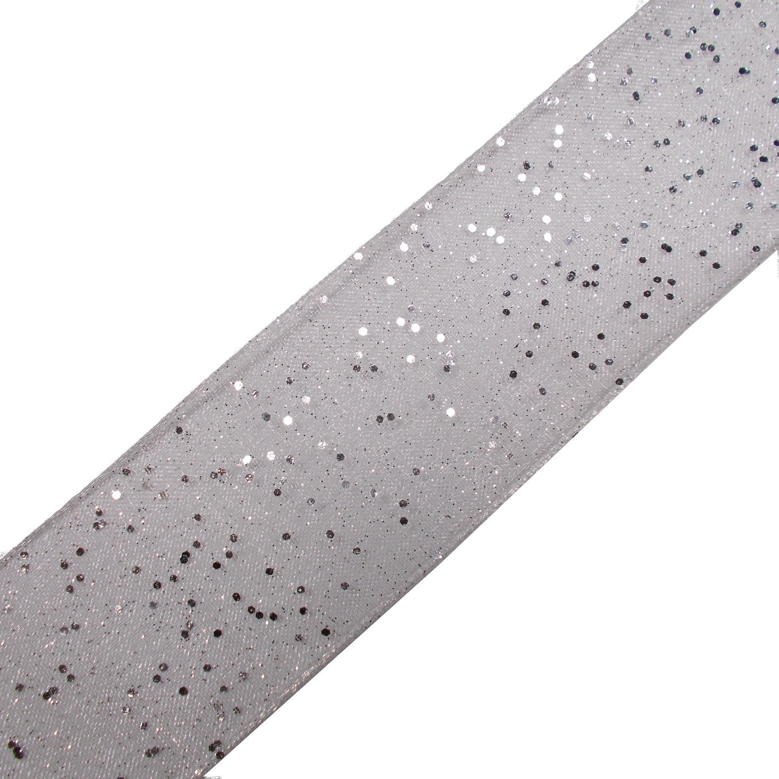 Berisfords Silver Wired Glitter Sparkle Ribbon 15Mm Wide (, 3 M)