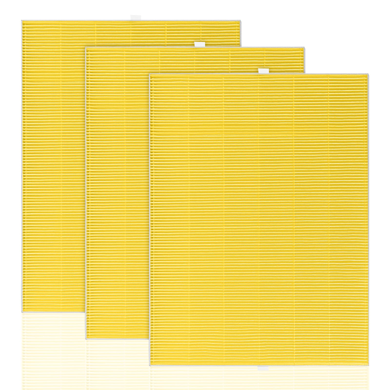 APPLIANCEMATESUpgraded 116130 HEPA Pet Care Filter H Replacement for Winix 5510 5520 Am80 Plasmawave Air Purifier, 3 Packs Ture HEPA Filter(Yellow)