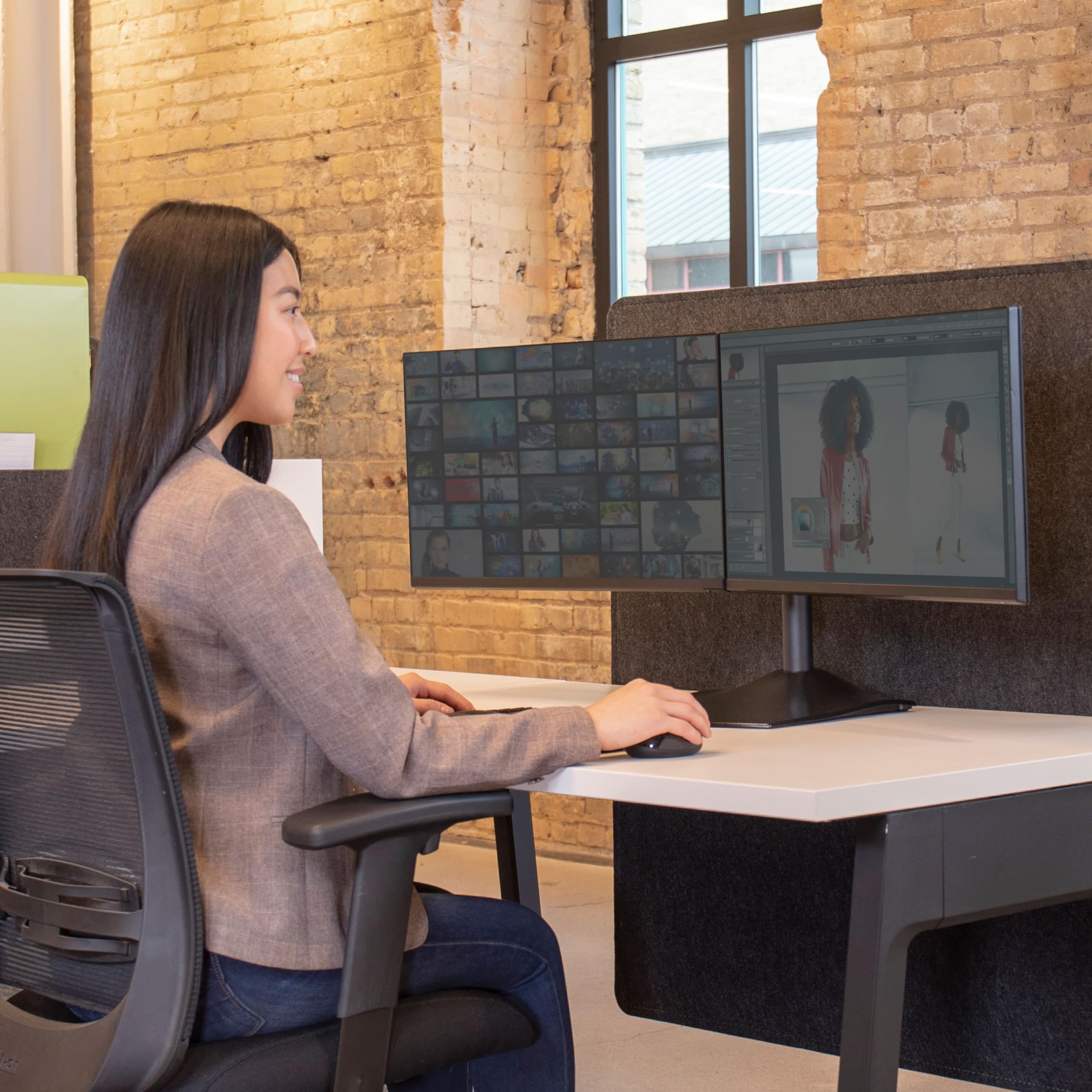 Ergotron DS100 Monitorständer - Für 2x 24 Zoll Bildschirme Schwarz