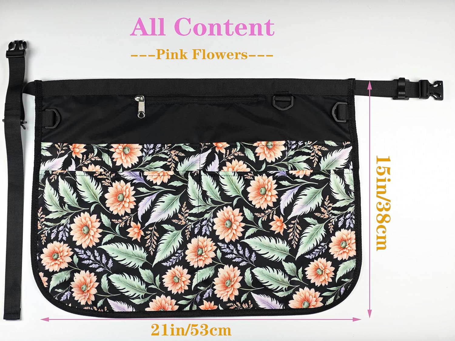 Waterproof Server Apron for Women with 7 Pockets,Quickly Put on and Take off Waitress Apron,Work Apron for Bartender Barista - Image 6