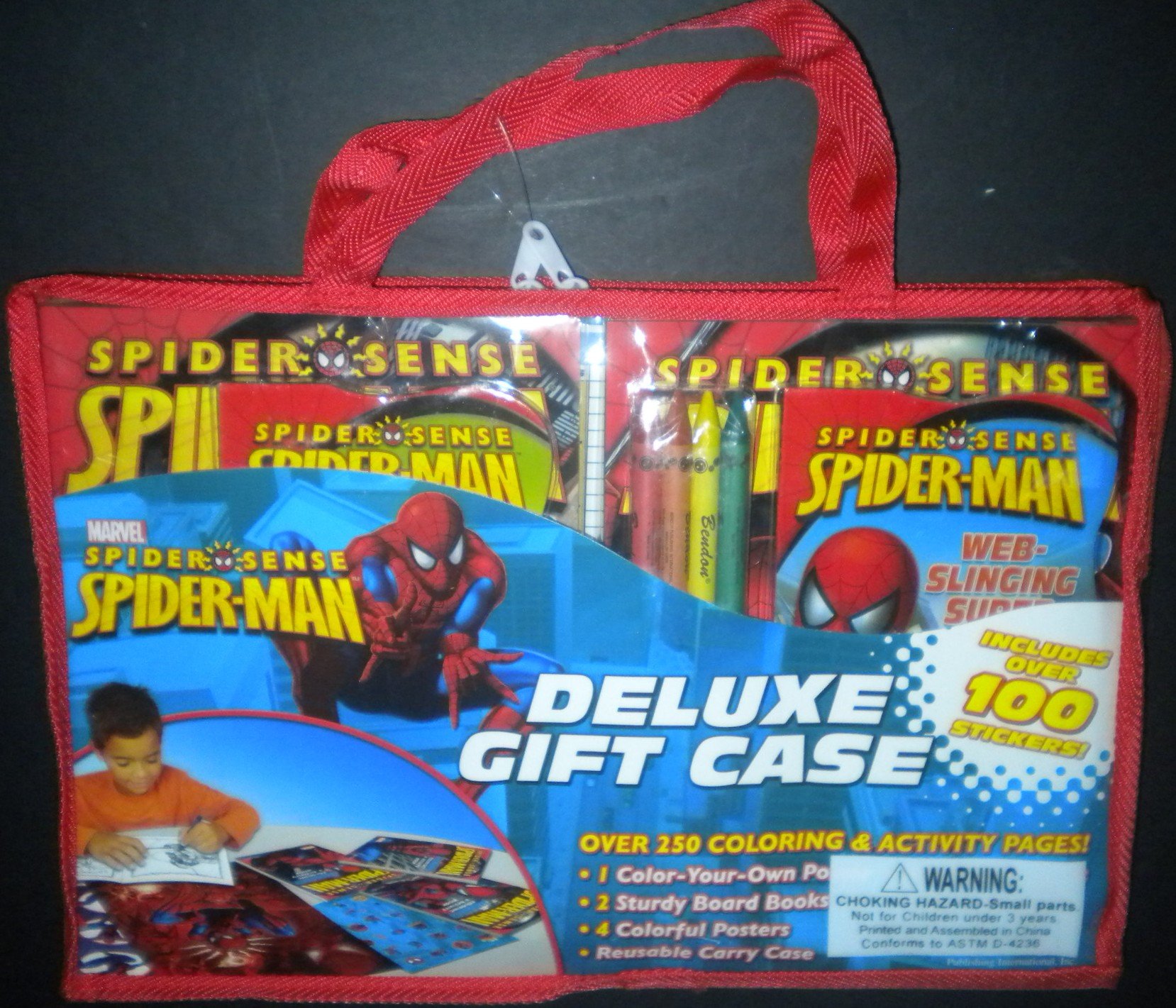 Deluxe Marvel Spider-Man Gift Case Coloring & Activity Books Stickers Crayons Posters +