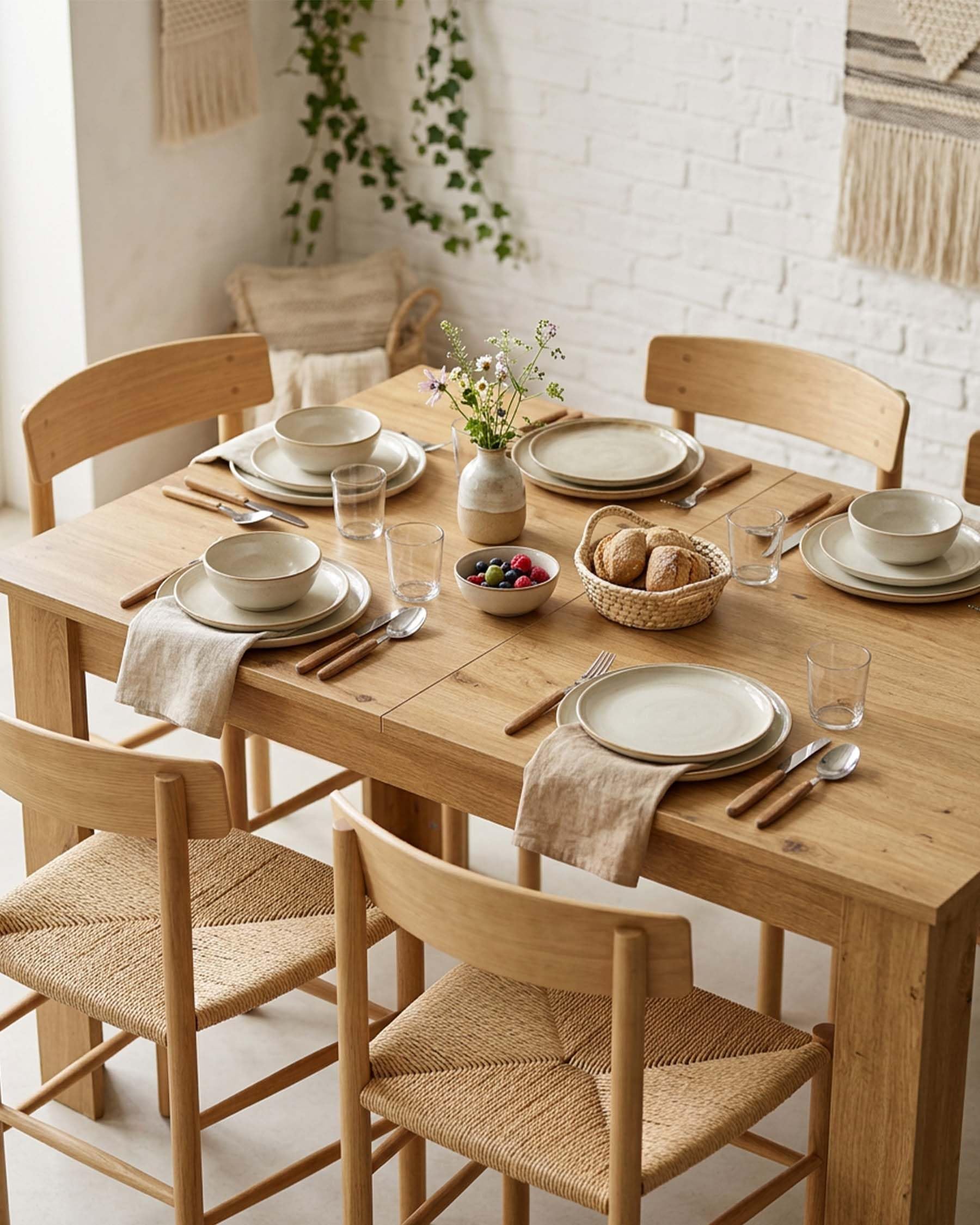 Esstisch ausziehbar Eiche Optik Küchentisch 90 bis 125 x 60 x 76 cm | Ausziehbarer Küchentisch in Eiche Optik mit 1,8 cm Tischplatte für Küche Esszimmer Wohnung und kleine Räume bis 4 Personen