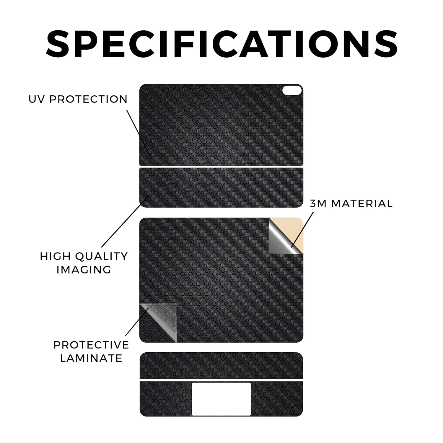 Carbon Fiber Skin Compatible with Apple Magic Keyboard for iPad Air 13-inch (M3) 2025 - Glamorous - Premium 3M Vinyl Protective Wrap Decal Cover - Easy to Apply | Crafted in The USA by MightySkins