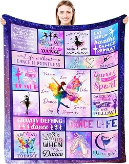 Dancer Blanket, Dance Gifts for Girls, Dance Blanket for Women, Throw Blanket for Girls Teens, Dancing Blankets for Girl on Birthday Gifts for Christmas Thanksgiving 50x60in