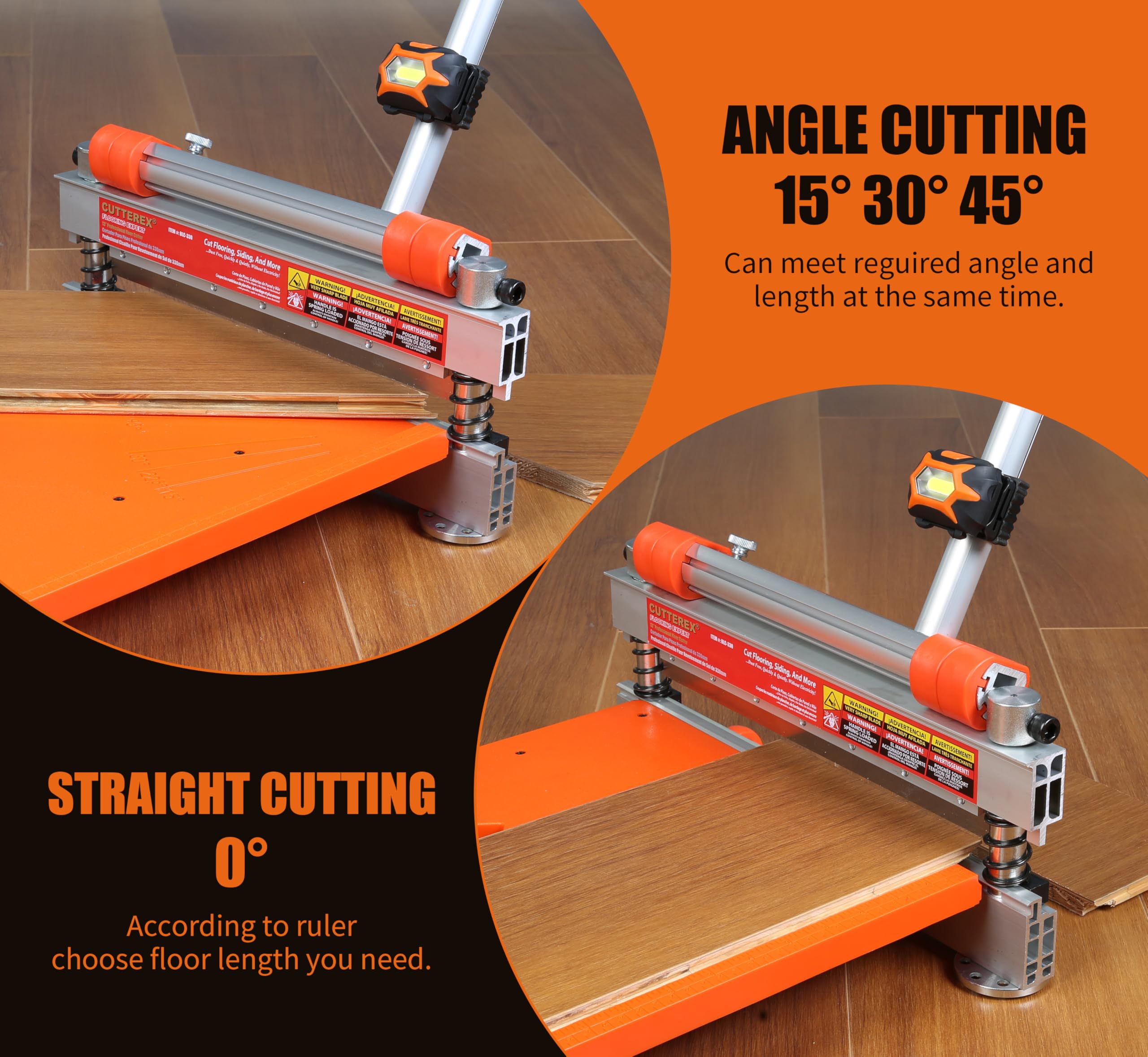 CUTTEREX Vinyl Floor Cutter, 13” Vinyl Plank Cutter with Wheels
