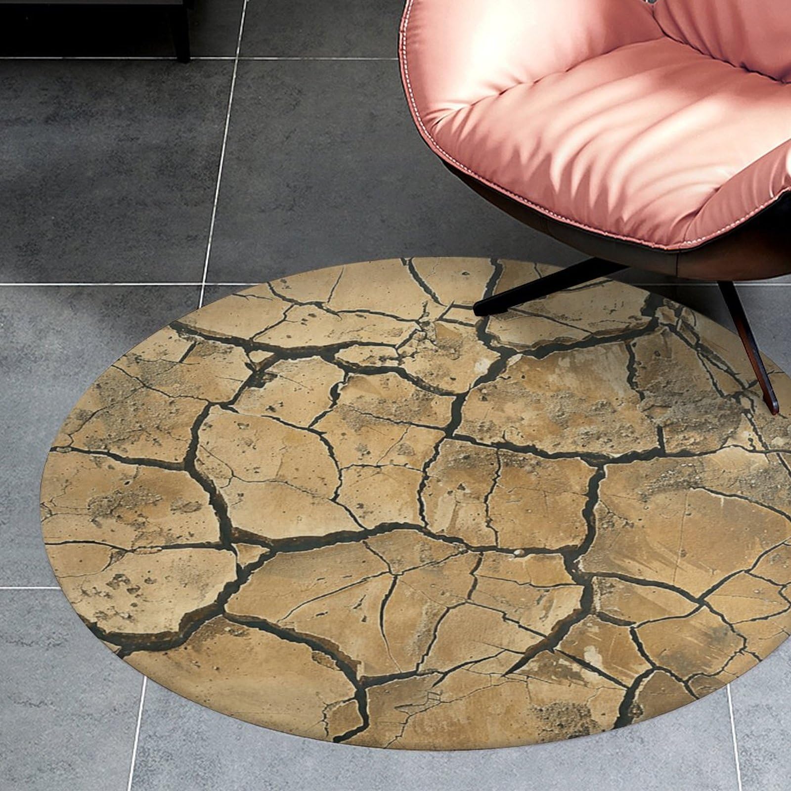 Tapis de chaise pour le bureau à la maison motif craquelures