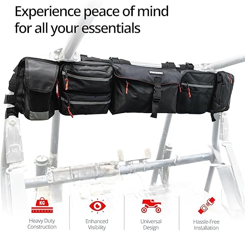 Miniatura 5 de Bolsa organizadora de jaula enrollable para UTV y Jeep, bolsa de herramientas resistente para accesorios traseroslaterales - Bolsa de 8 bolsillos