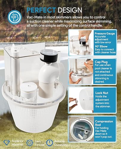 Miniatura 3 de R211100 Vac-Mate - Caja dispensadora de limpiador de piscina, accesorio multifunción para desnatadora al vacío