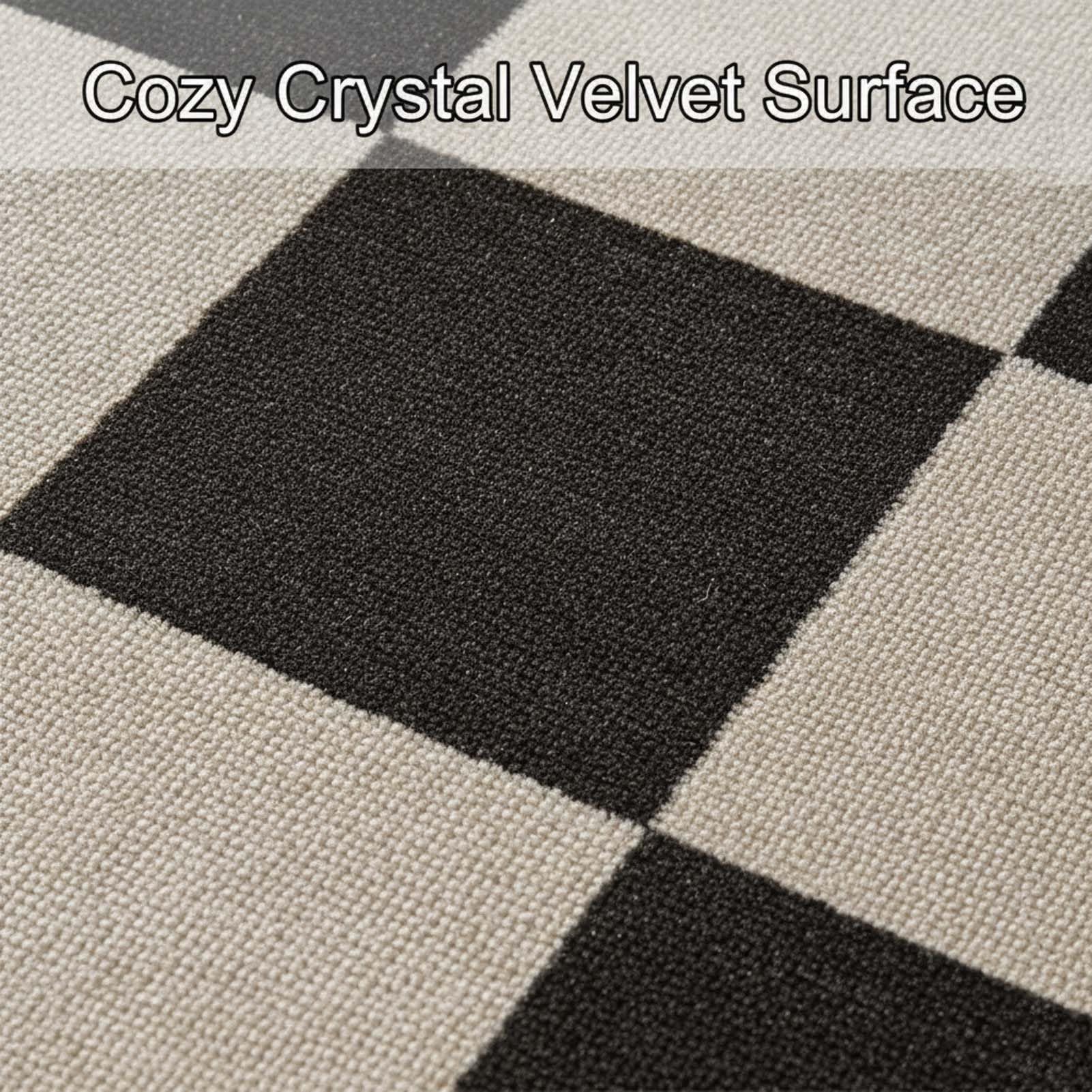 Tapis d'Extérieur, Grand Tapis en Velours Cristal avec sous-Couche Antidérapante, Moelleux et Léger, Tapis Facile à Nettoyer, pour Patio Jardin Terrasse Porche