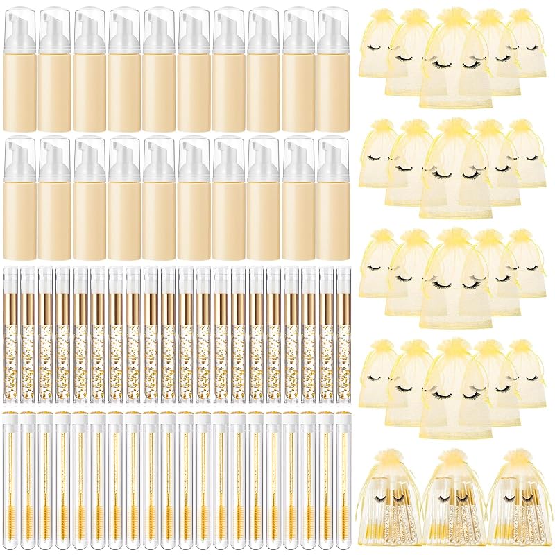 Zhehao Kit com 80 peças para cuidados de cílios, dourado