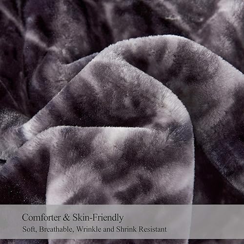 Miniatura 7 de JML - Manta de forro polar afelpada, tamaño king de 85 x 93 pulgadas, peso de 10 libras, manta de visón estilo coreano, sedosa, suave y cálida, 2