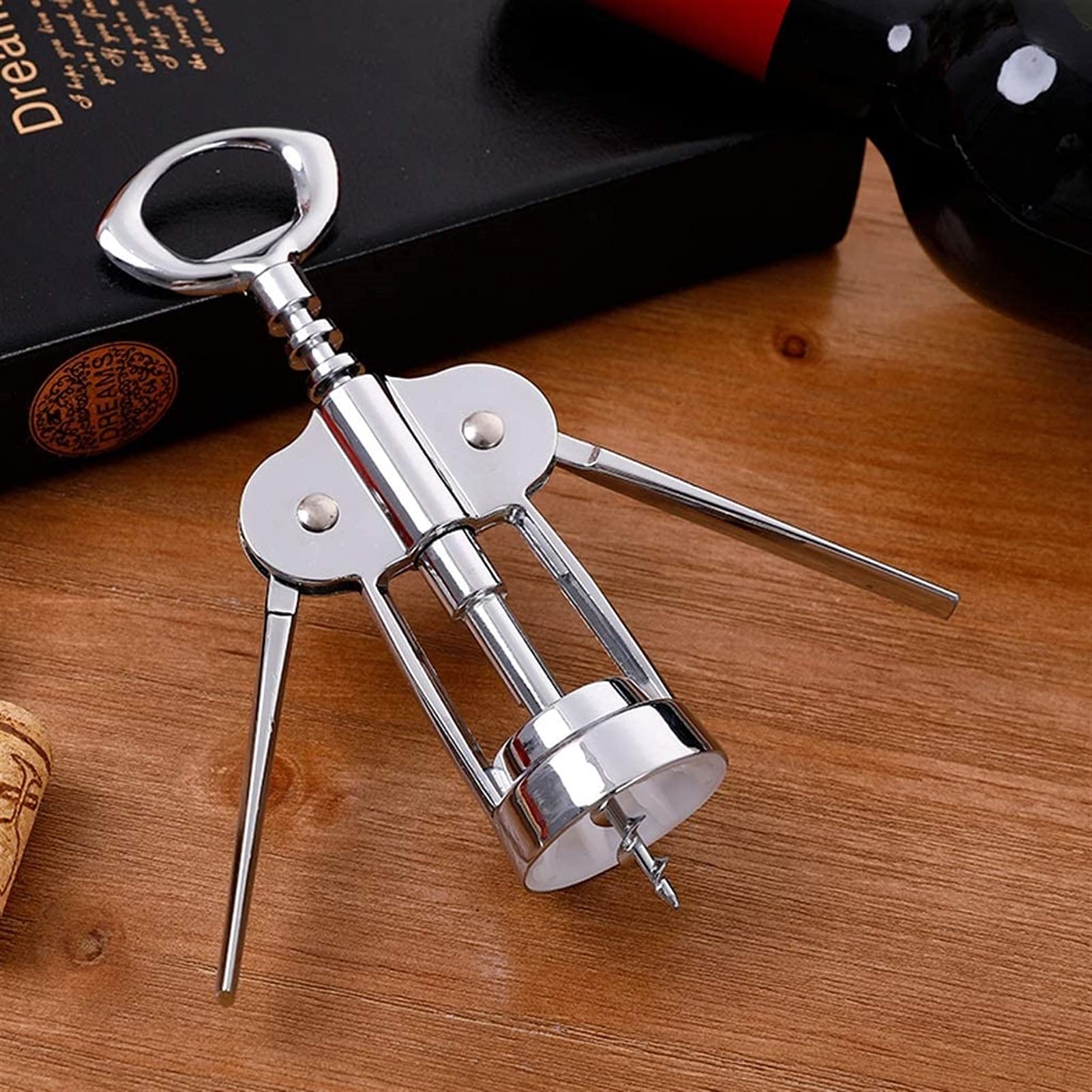 Abrebotellas - Abridores de Vino metálicos Resistentes - Sacacorchos multipropósito for Botellas de Vino y Cerveza - Ergonómico y fácil de Usar - Ideal for Uso doméstico, Bar, Restaurante