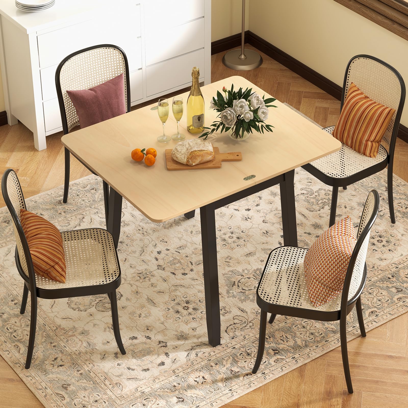 Esstisch, Klapptisch, Erweiterbarer Esszimmertisch Holztisch Für 2-4 Personen