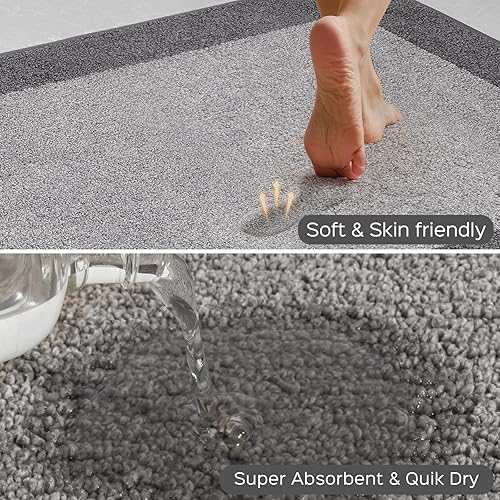 Miniatura 2 de Tapete de cocina lavable a máquina, antideslizante, tapete decorativo absorbente para dormitorio, entrada, baño, puerta, (embalaje enrollado), 24 x