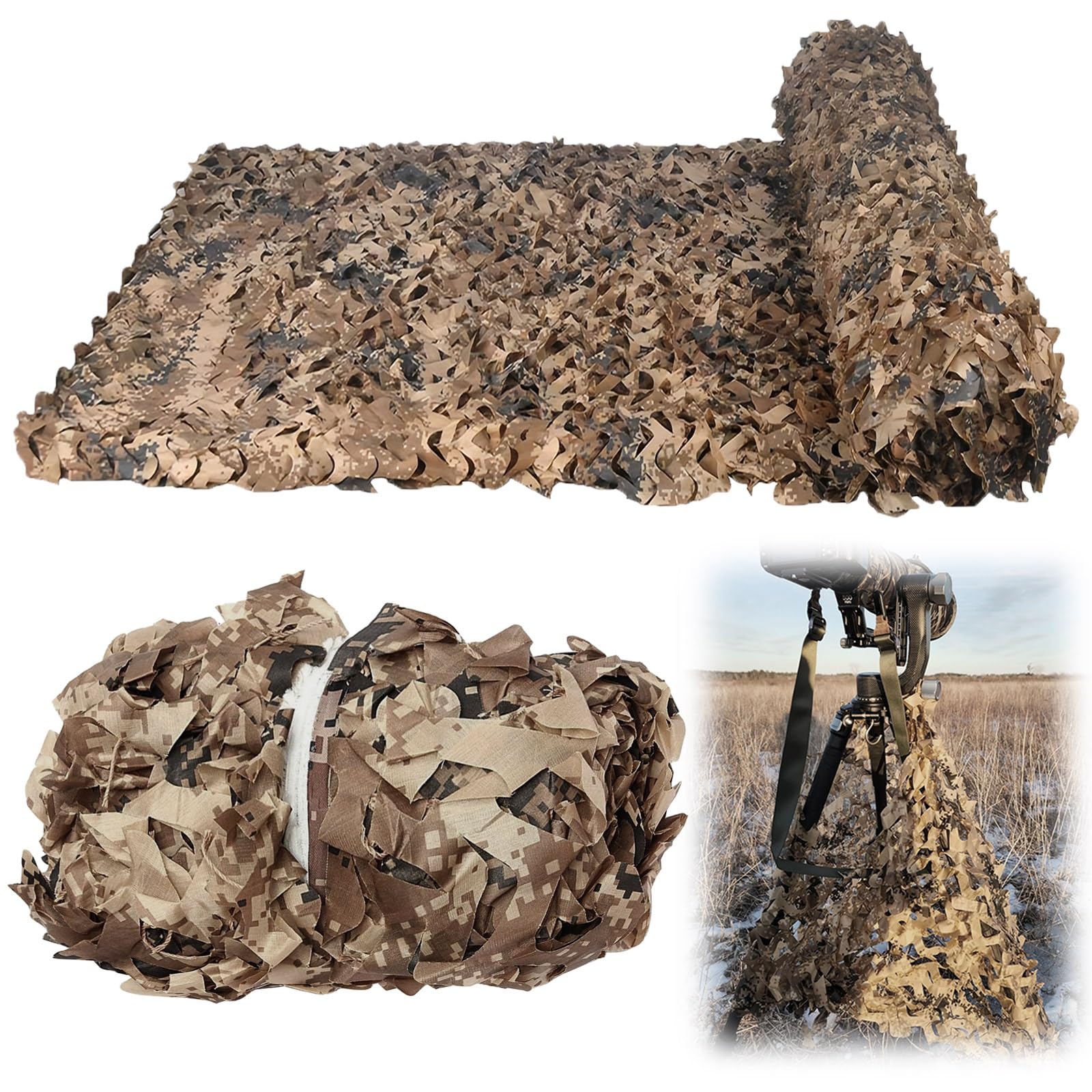 Militar Reforzada Malla Camuflaje Red, Red de Camuflaje para Caza, para Fiesta del Tema, Tiro, Camping Exterior, Fotografía, observación de Aves, Persianas de Caza