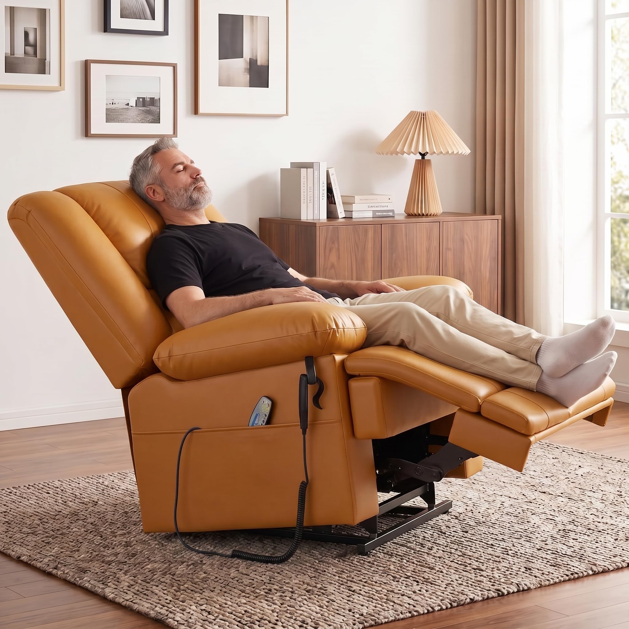 Couchus Large Dual Motor Power Lift Recliner