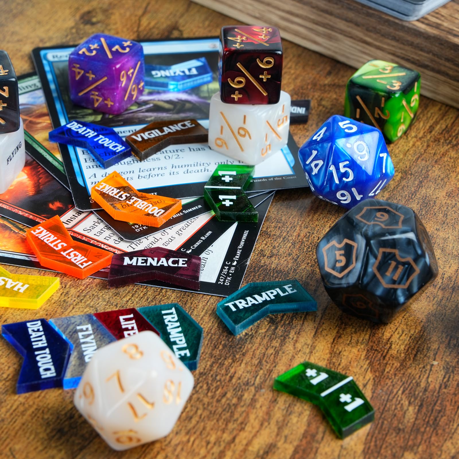 mtg keyword counter cards Amazon.com: MTG Abilities Keywords Counter Wheel, Black Token Tracker 7.5  inch Diameter,123-Piece Keyword and Life Counter Bulk Tokens MTG, TCG, Cards  Gaming Accessories : Toys & Games