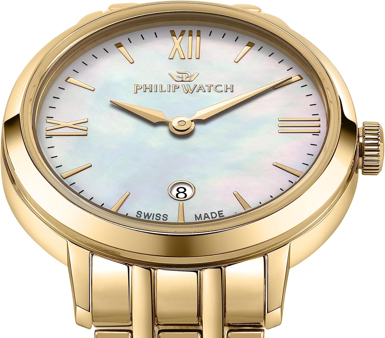 Philip Watch AUDREY Orologio Donna Tempo e data in Acciaio, Placcato oro - R8253150511 Philip Watch AUDREY Orologio Donna Tempo e data in Acciaio, Placcato oro - R8253150511