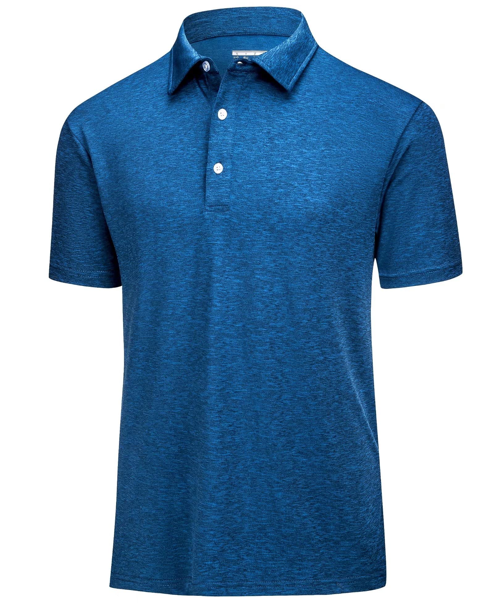 MAGCOMSENMen's Short-Sleeve Polo,Golf Shirts for Men 3-Button Moisture Wicking,Athletic Outdoor Collared T-Shirt