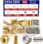 M3 Hex mâle en laiton Standoff Threaded Stud Mounting Pilier Hexagon PCB Plaque mère Spacer Vis à vis écrou Kit d'assortiment standard Montages 210Pcs