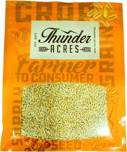 Thunder Acres Semilla de cebada - Orgánica certificada - Sin OMG (1/2 lb)