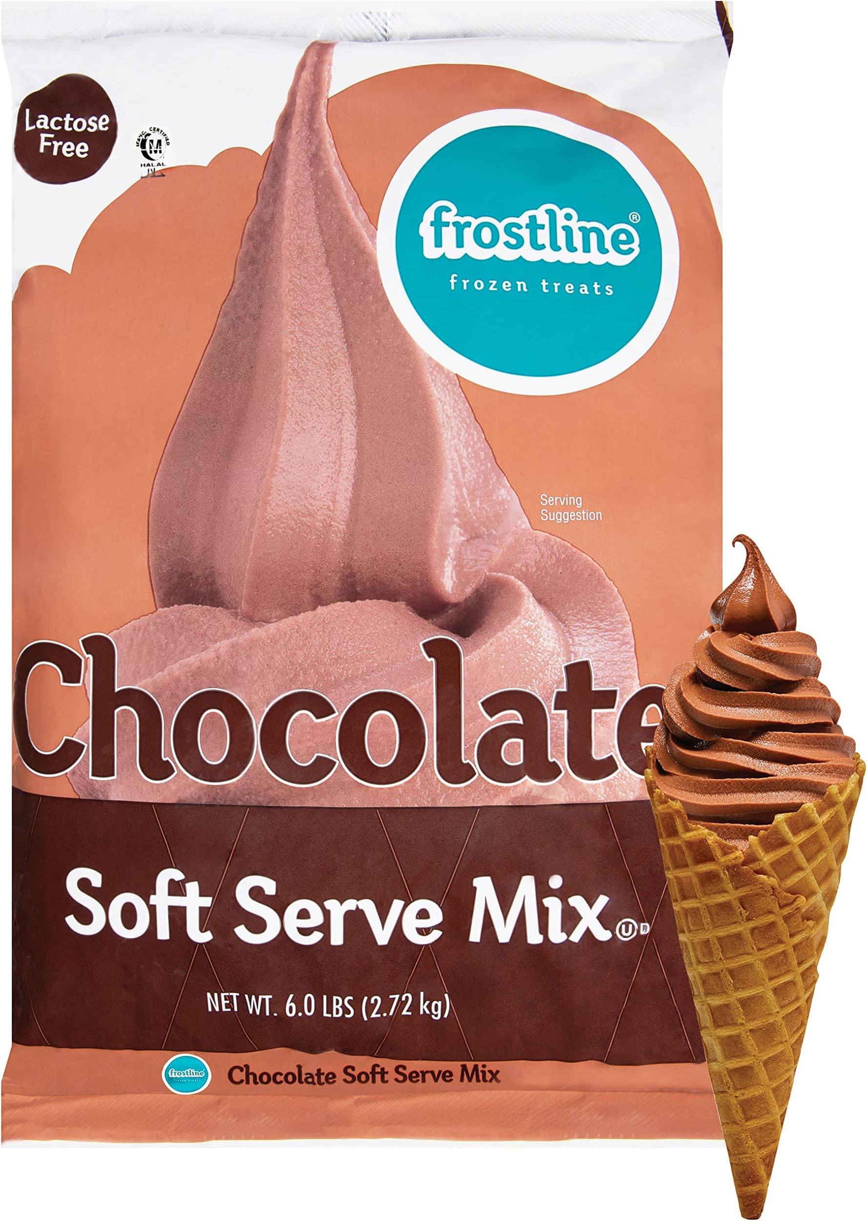 Frostline Chocolate Soft Serve Mix, 6 pound Bag (Pack of 6)