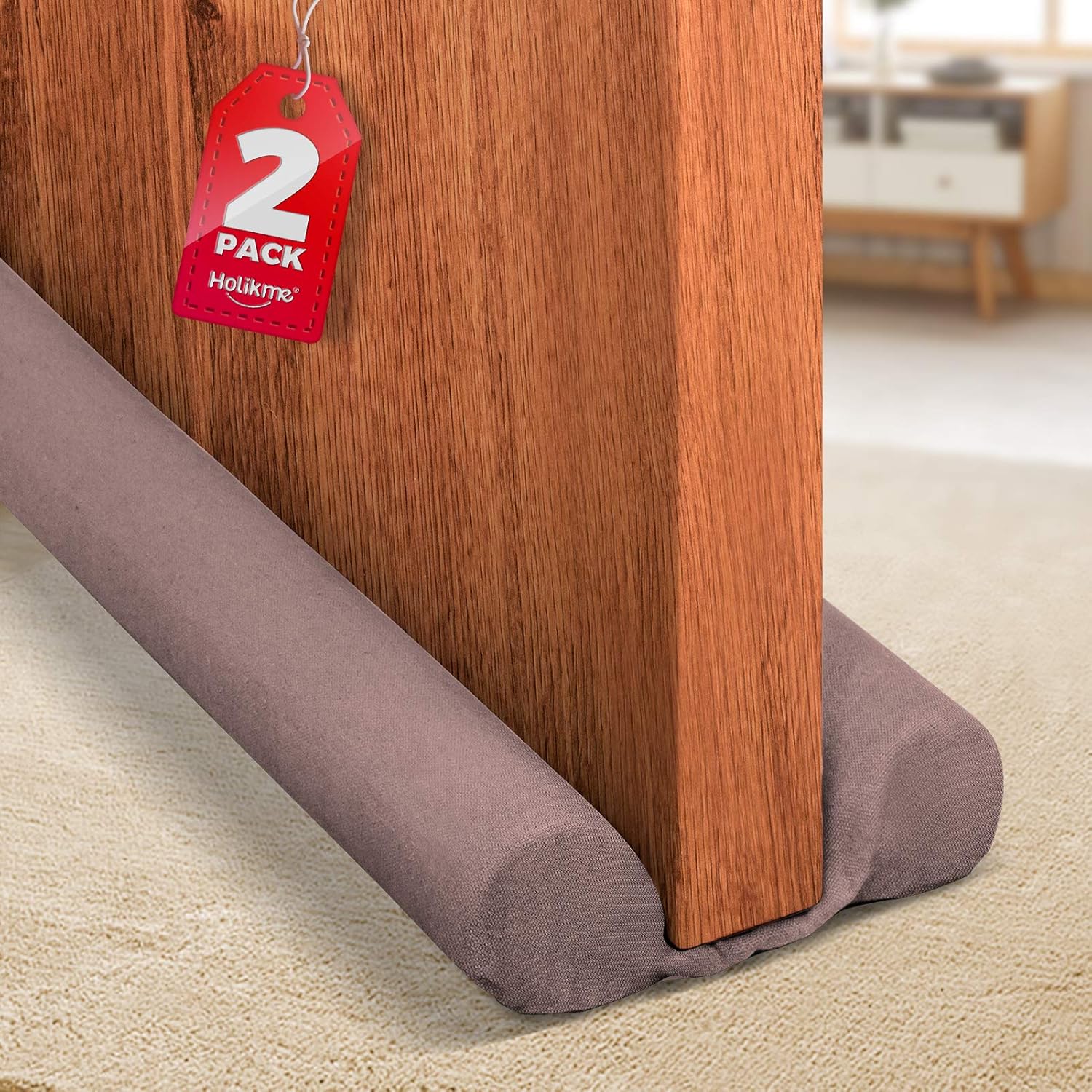 Holikme 2 Pack Twin Door Draft Stopper Weather Stripping