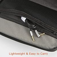 Vista 6 de CableCreation Cable auxiliar, 6 pies/5.9 ft plano de 0.138 in, cable estéreo auxiliar de 90 grados en ángulo recto compatible con automóvil, estéreo