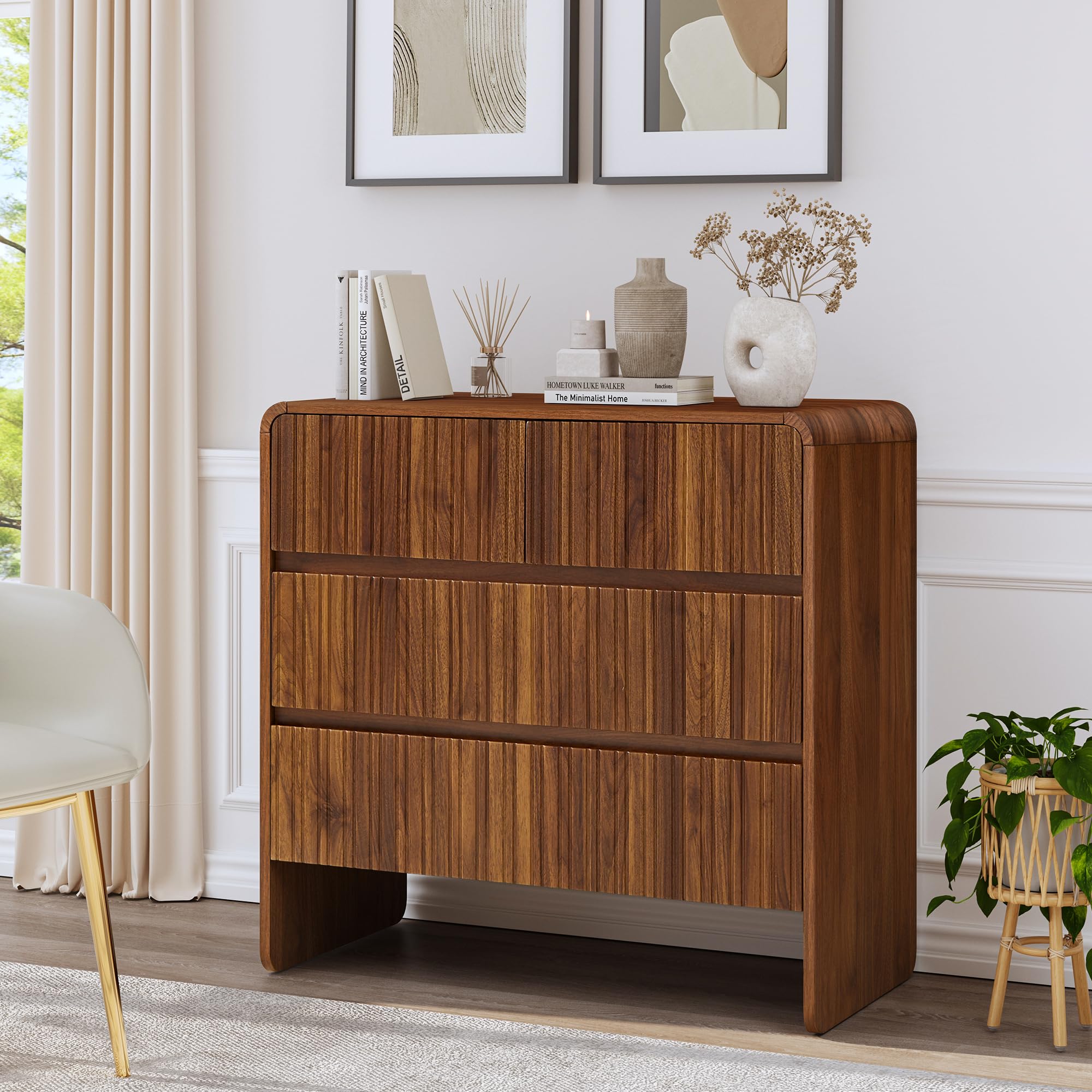 Amazon.com: BERRYMERRY Flute 3 Drawer Dresser,31.5